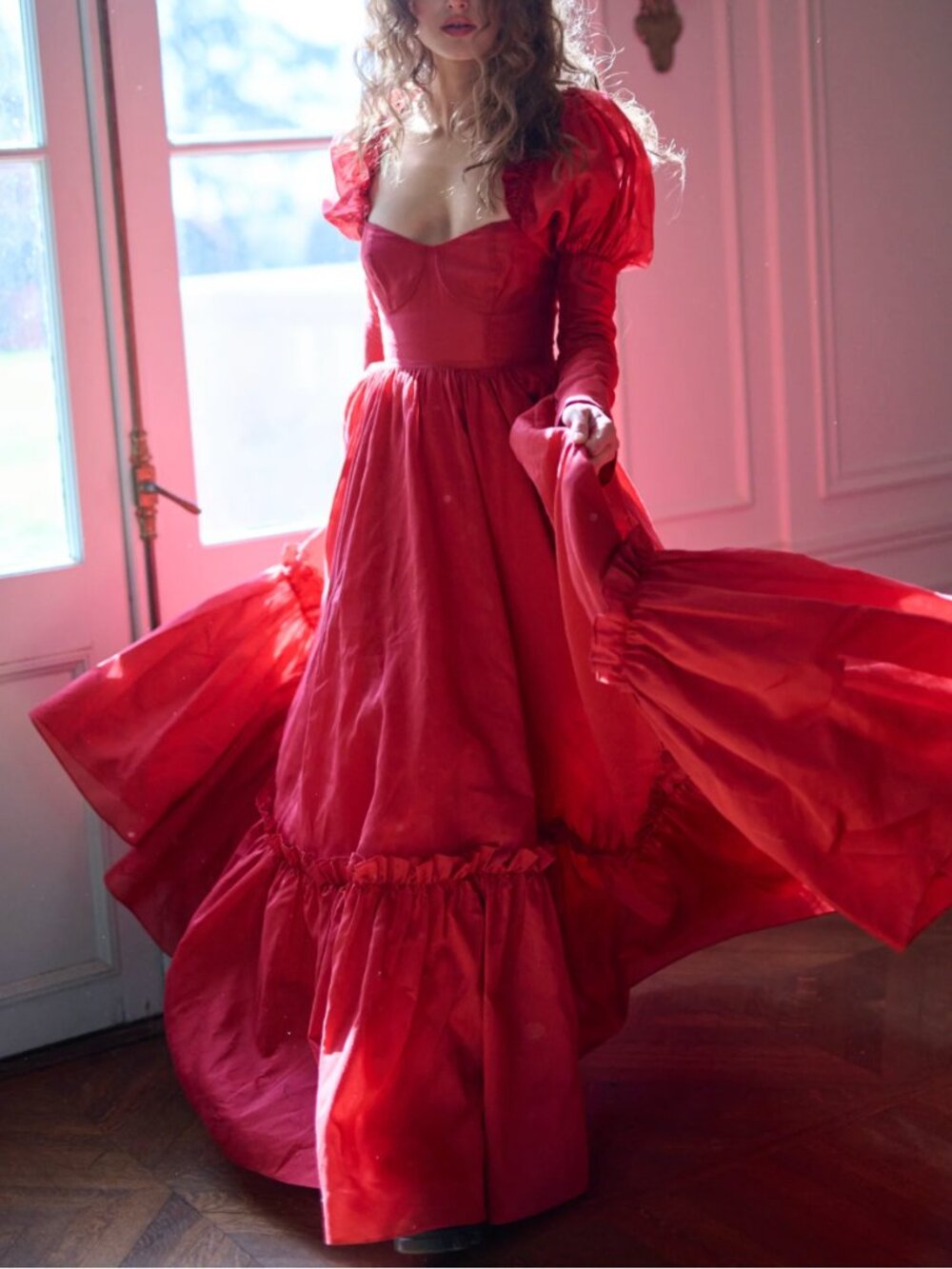 BEST Selkie The Rouge Astronomers Gown Maxi Dress Small Red - Picture 2 of 13